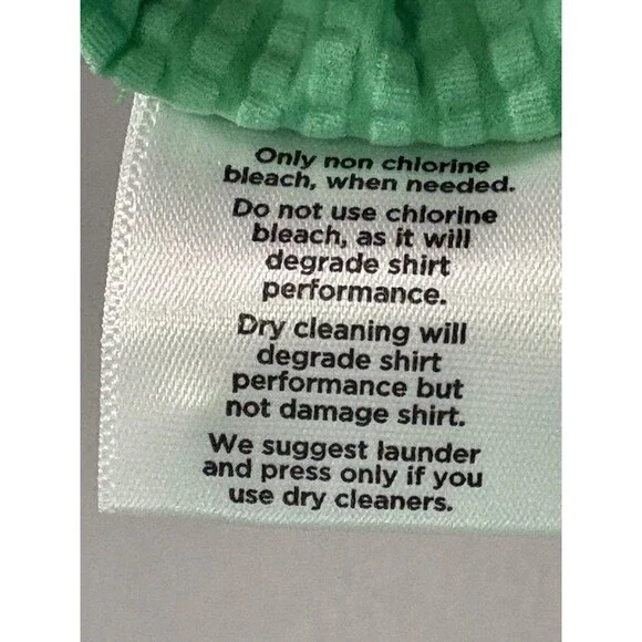 NWOT Mizzen Main Versa Polo Mens M Light Green Textured Golf Beach Resort Aloha - Picture 7 of 8